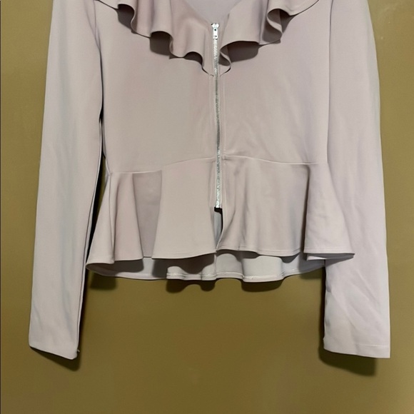 Pink Ruffled Peplum Jacket - Picture 4 of 6